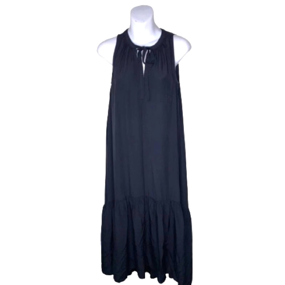 Prologue Black Ruffle Sleeveless Hi Lo Maxi Dress XS ~